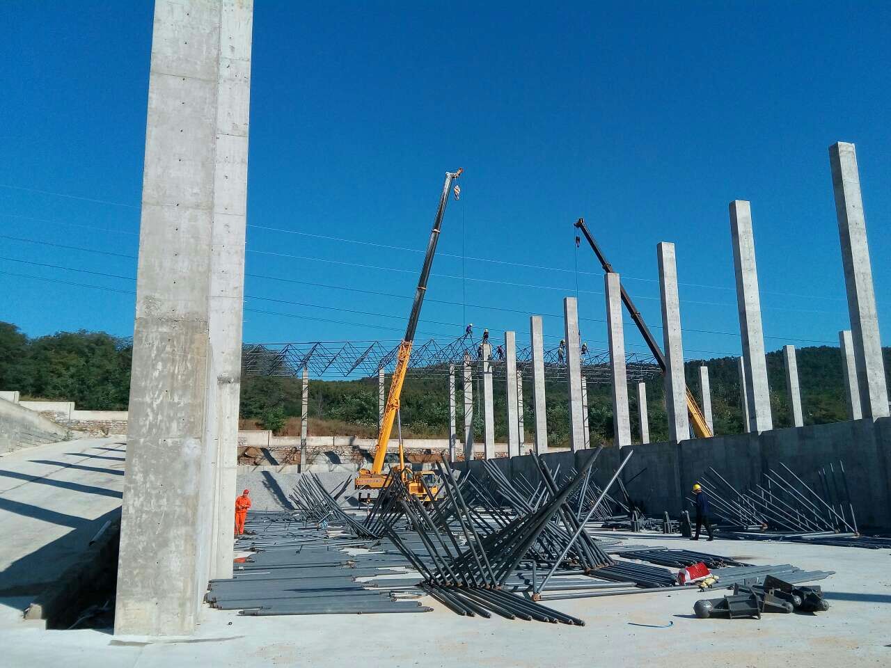 连云港威海搅拌站网架