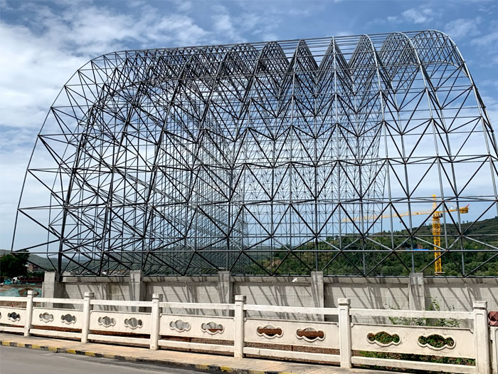 连云港山寨矿储煤棚网架